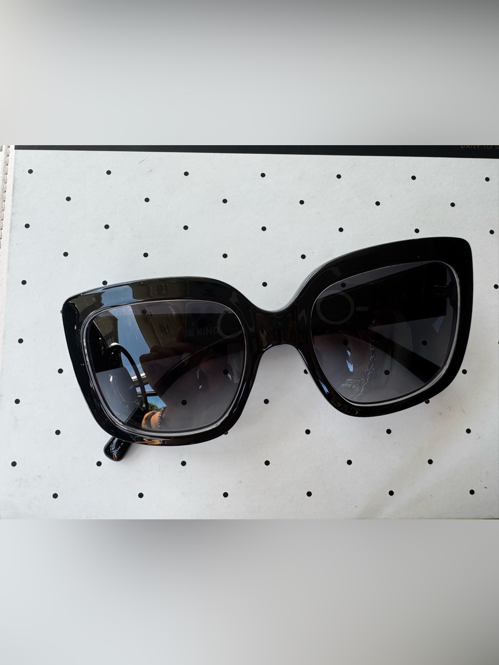 Kurt Geiger Oversized Black Square Sunglasses